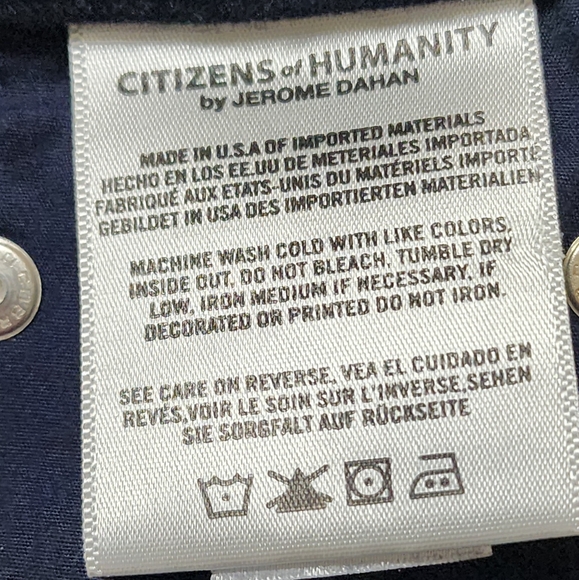 Citizens of Humanity Rocket Skinny Velvet Jeans sz 29 Dark navy - Picture 8 of 13